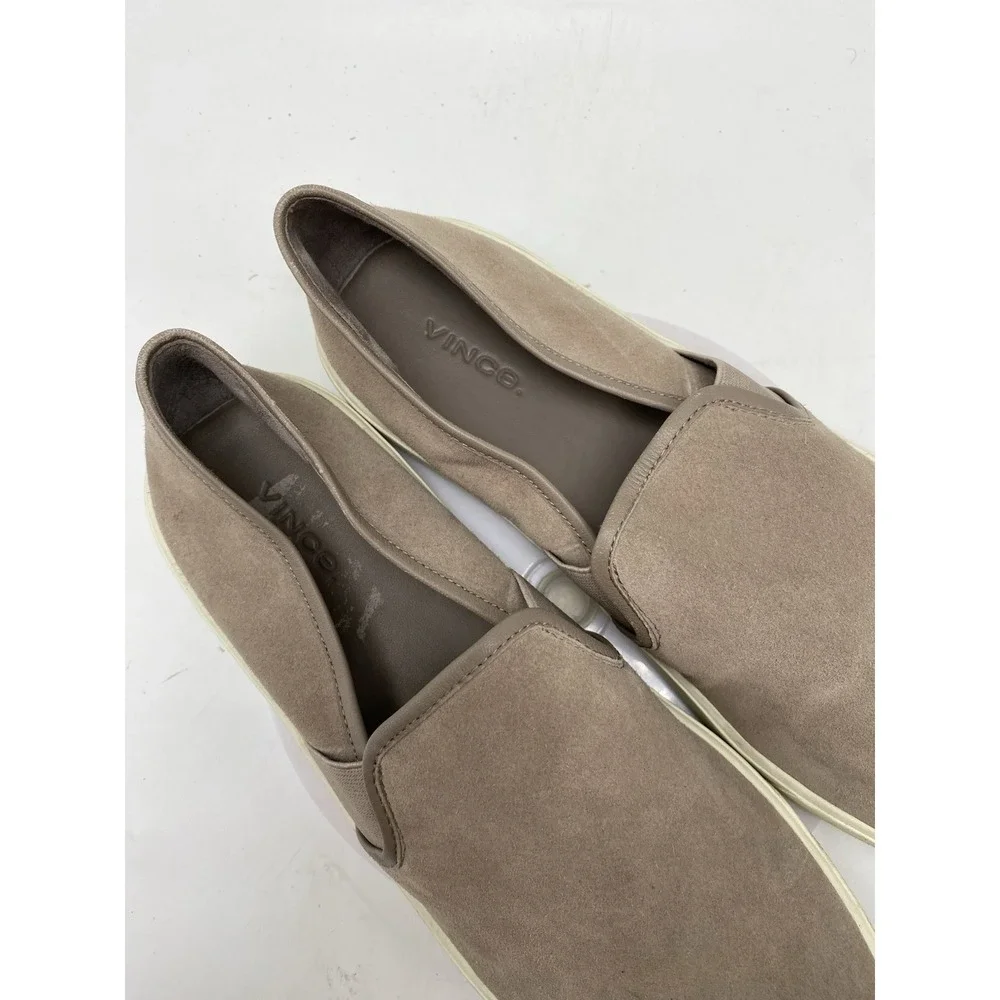 Vince. Shoes Women Size 8.5 Haggai Gray Suede Casual Slip On 4010 - Picture 11 of 14